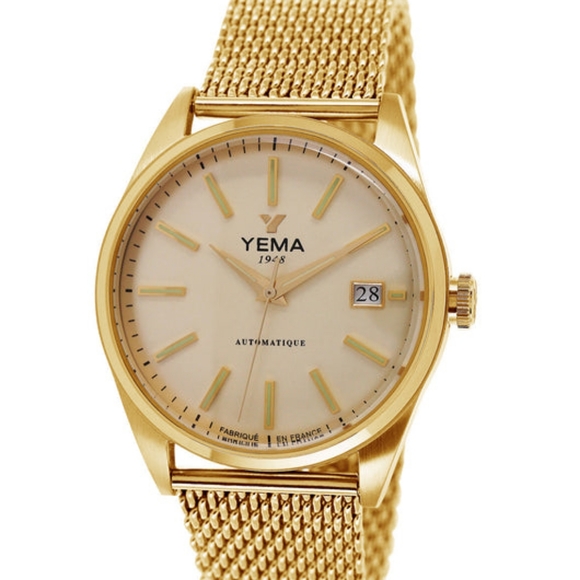 YEMA CLASSIC GOLD PVD AUTOMATIC WATCH - Picture 1 of 7